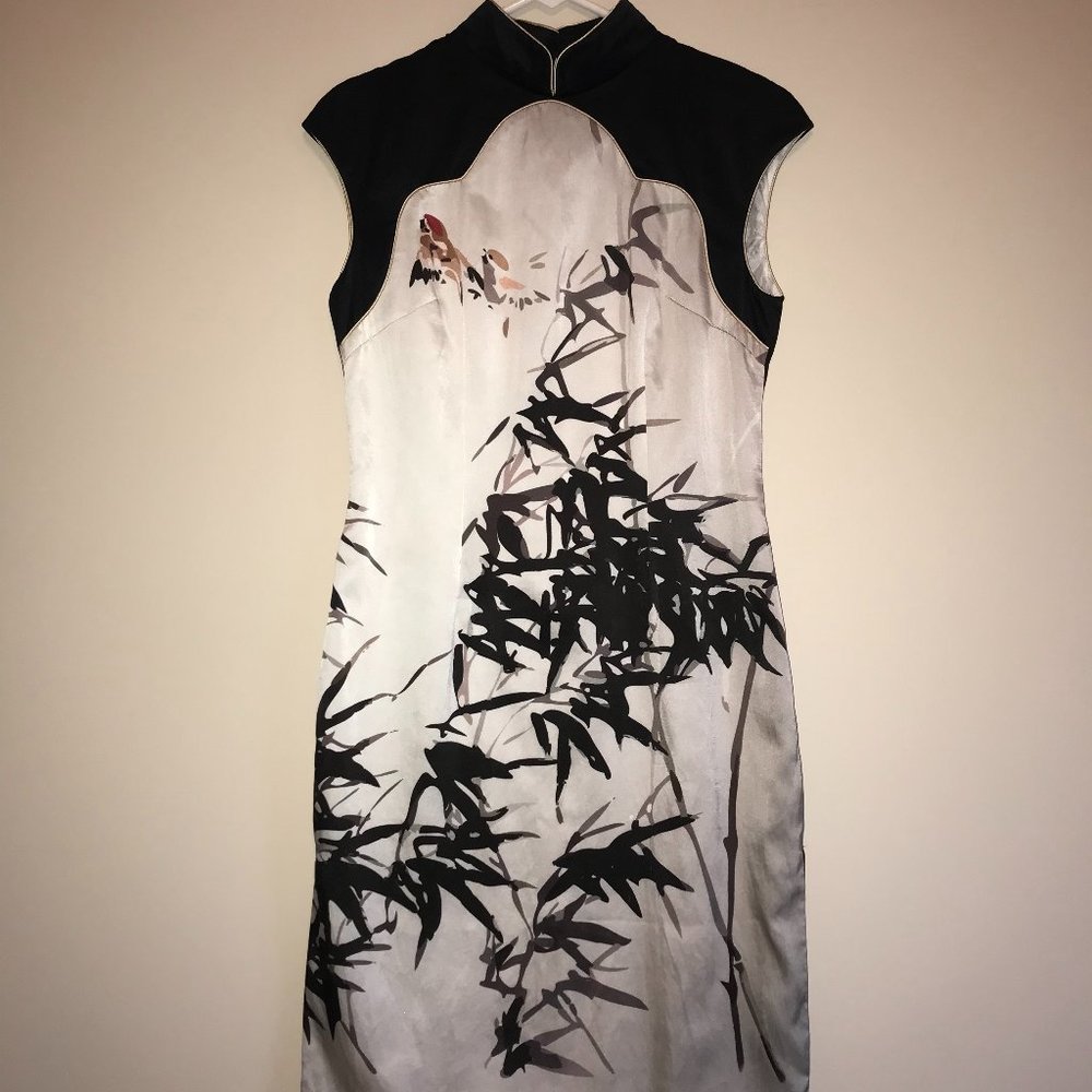 Chinese Cheongsam, Bamboo Style, Size M, Microelasticity